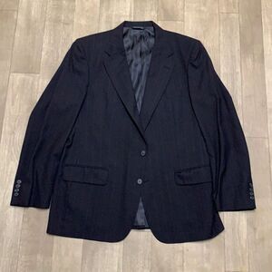 Mens Burberry Wool Navy Striped‎ Blazer Jacket